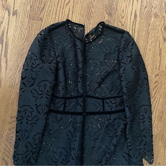 NWT New L.K. Bennett London Eloise black lace dress UK 16 US 12 - Picture 6 of 9